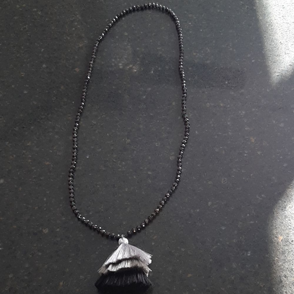 Francesca's Collections beaded tassel necklace